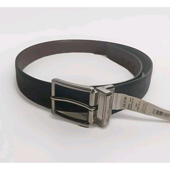 2PCS Ben Sherman Men's Reversible Belt Black And Btown SZ Medium - Picture 3 of 6